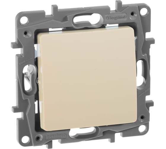 Изображение товара Переключатель Legrand одноклавишный Legrand Etika 10А 250В безвинтовые зажимы слоновая кость 672305