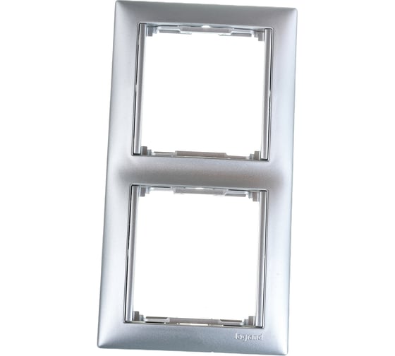 Изображение товара Рамка Legrand Valena 2 поста горизонтальный монтаж алюминий Leg 770152