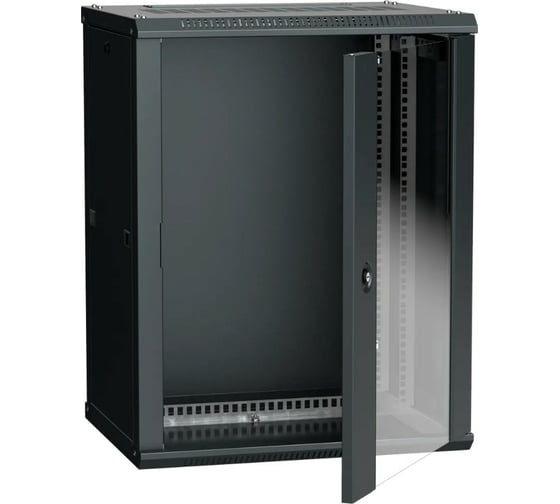 Изображение товара Шкаф ITK LINEA W 12U 600х450 мм дверь стекло RAL 9005 LWR5-12U64-GF