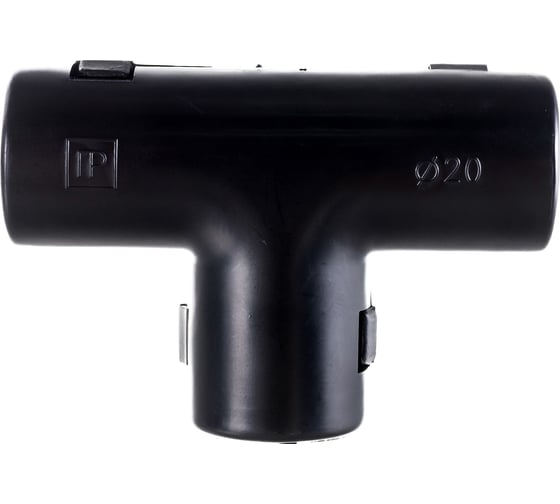 Изображение товара Разборный тройник Промрукав d20 мм черный 5 шт PR13.0178