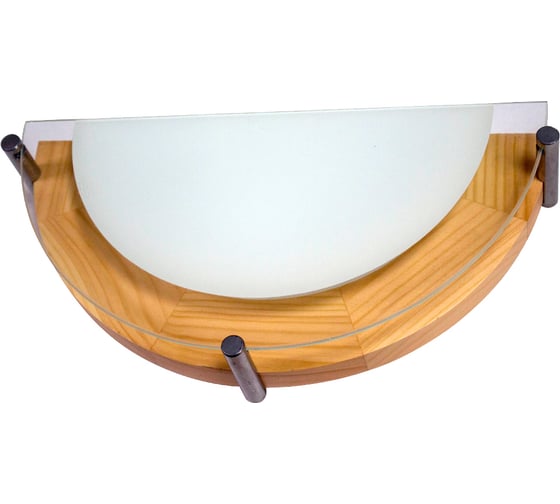 Изображение товара Светильник Элетех Полесье 300/2 НББ 06-40 М41 белый/корпус сосна/держатель хром ИУ 1005205884