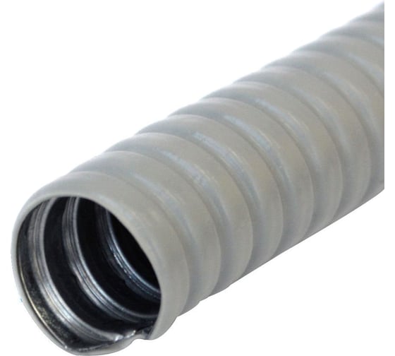 Изображение товара Металлорукав Промрукав в ПВХ оболочке серый Р3-ЦП-НГ-15 100м PR04.0470