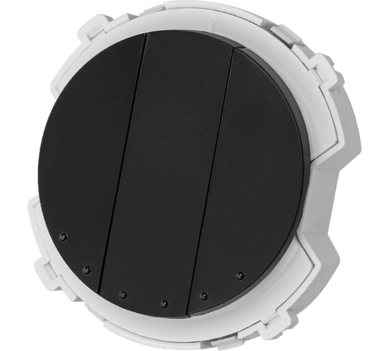 Изображение товара Выключатель 3-клавишный TDM ELECTRIC 16а 250в проходной агат, "байкал" SQ1819-0236