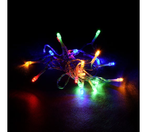 Изображение товара Электрогирлянда VEGAS нить 20 разноцветных LED ламп прозрачный провод 55104