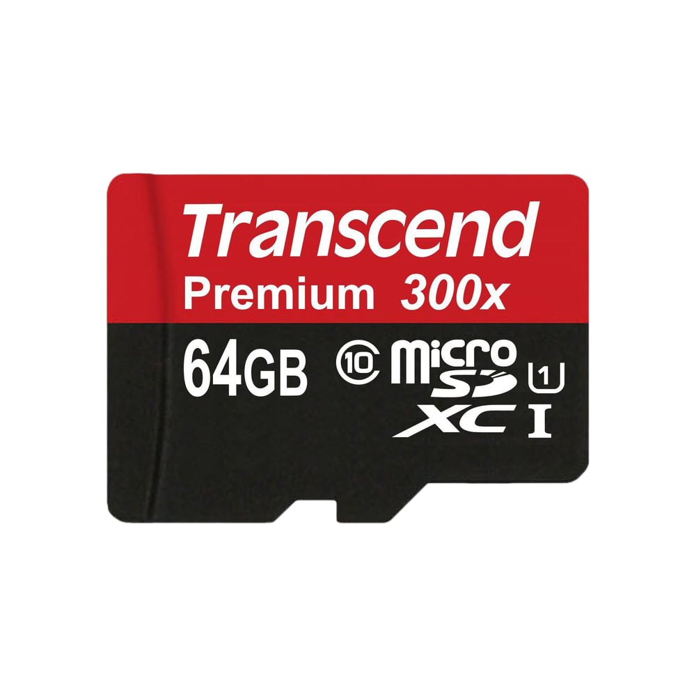 фото Карта памяти transcend micro sdxc 64 gb class 10 uhs1 adapter б0004939