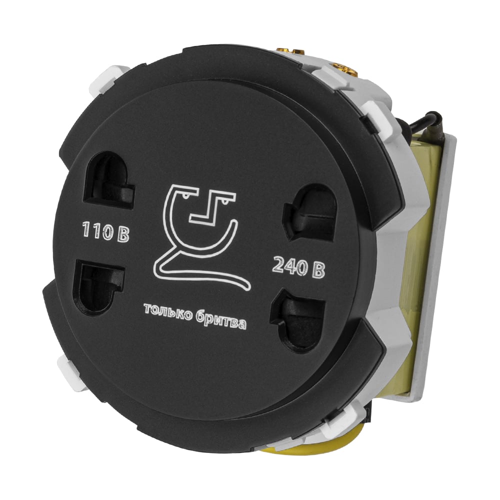 Изображение товара Розетка для бритвы TDM ELECTRIC серия Байкал агат, встраиваемая мощная розетка IP20