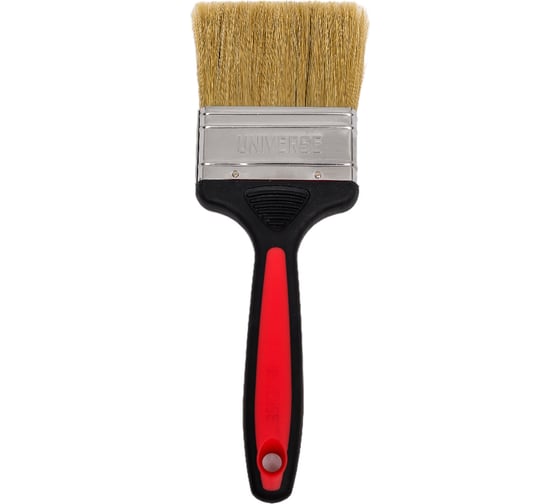 Изображение товара Кисть плоская GROSSMEISTER pro, натуральная щетина, двухкомпонентная рукоятка, 80 мм 001206080