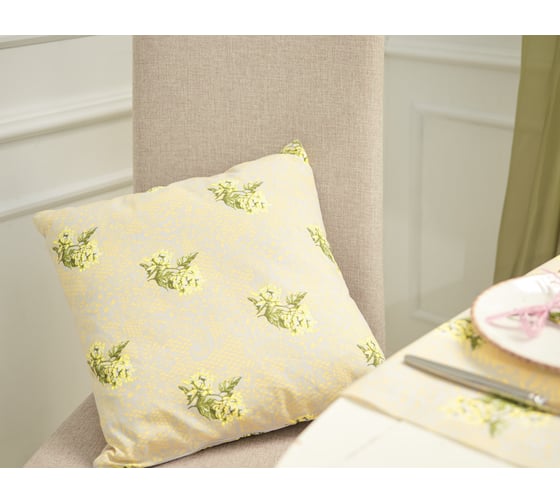 Изображение товара Подушка декоративная Guten Morgen Глициния, наб. 40x40 см Пдр-Глиц-40-40