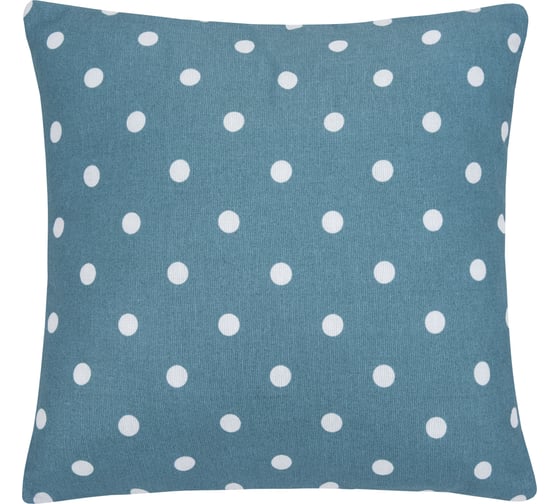 Изображение товара Подушка декоративная Guten Morgen Горох синий, наб. 40x40 см ПДбм-ГС -40-40