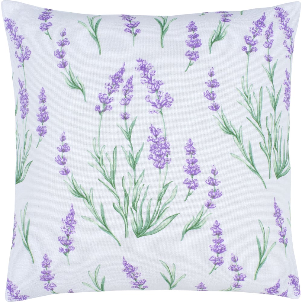 Изображение товара Декоративная подушка Guten Morgen Лаванда 40x40 см с цветочным принтом
