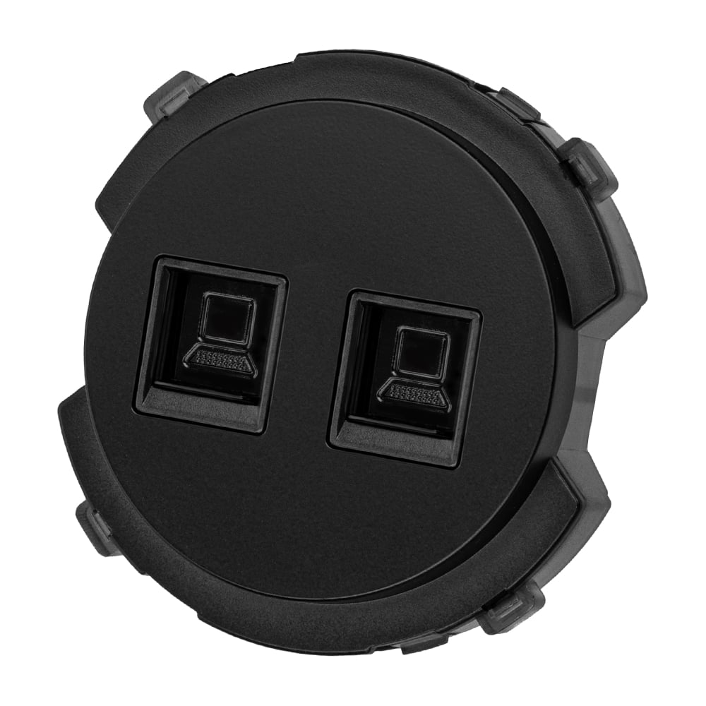 Изображение товара Розетка компьютерная TDM ELECTRIC двойная RJ45 агат серия Байкал