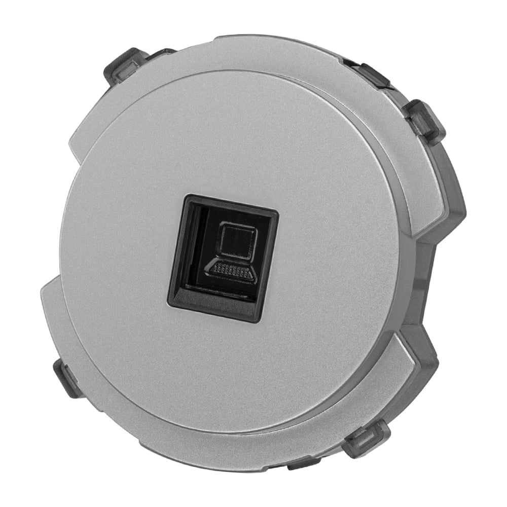 Изображение товара Розетка компьютерная RJ45 TDM ELECTRIC серии Байкал платина, встроенная, IP20