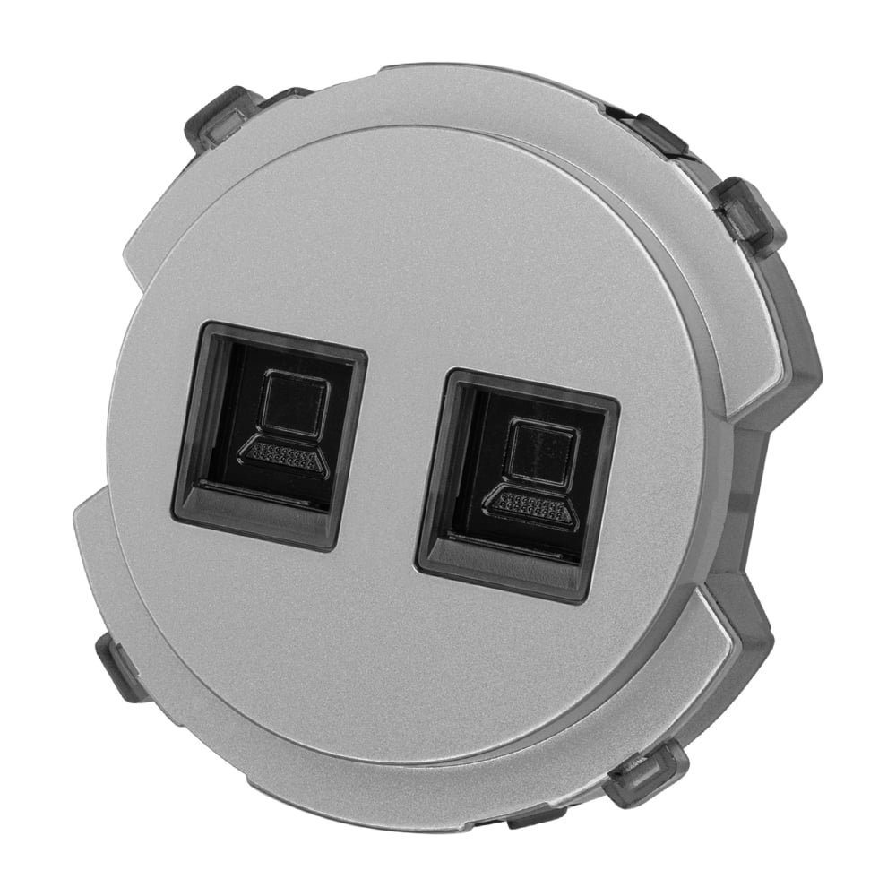 Изображение товара Розетка компьютерная TDM ELECTRIC двойная RJ45 "Байкал" SQ1819-0316 IP20 монтаж встраиваемая