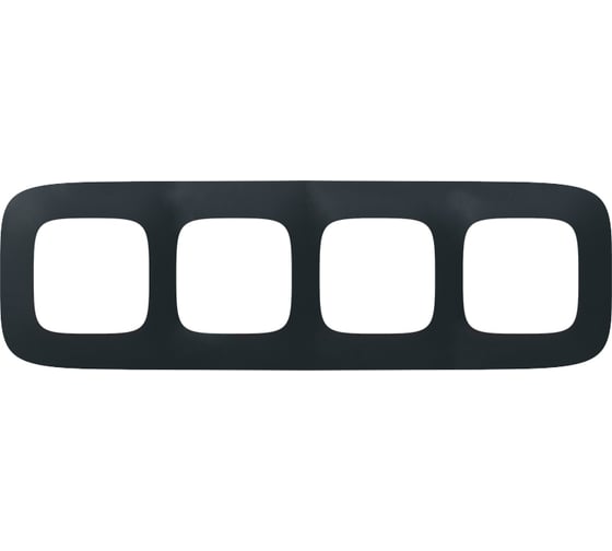 Изображение товара Универсальная рамка Legrand Valena Allure 4 поста матовый черный Leg 754404