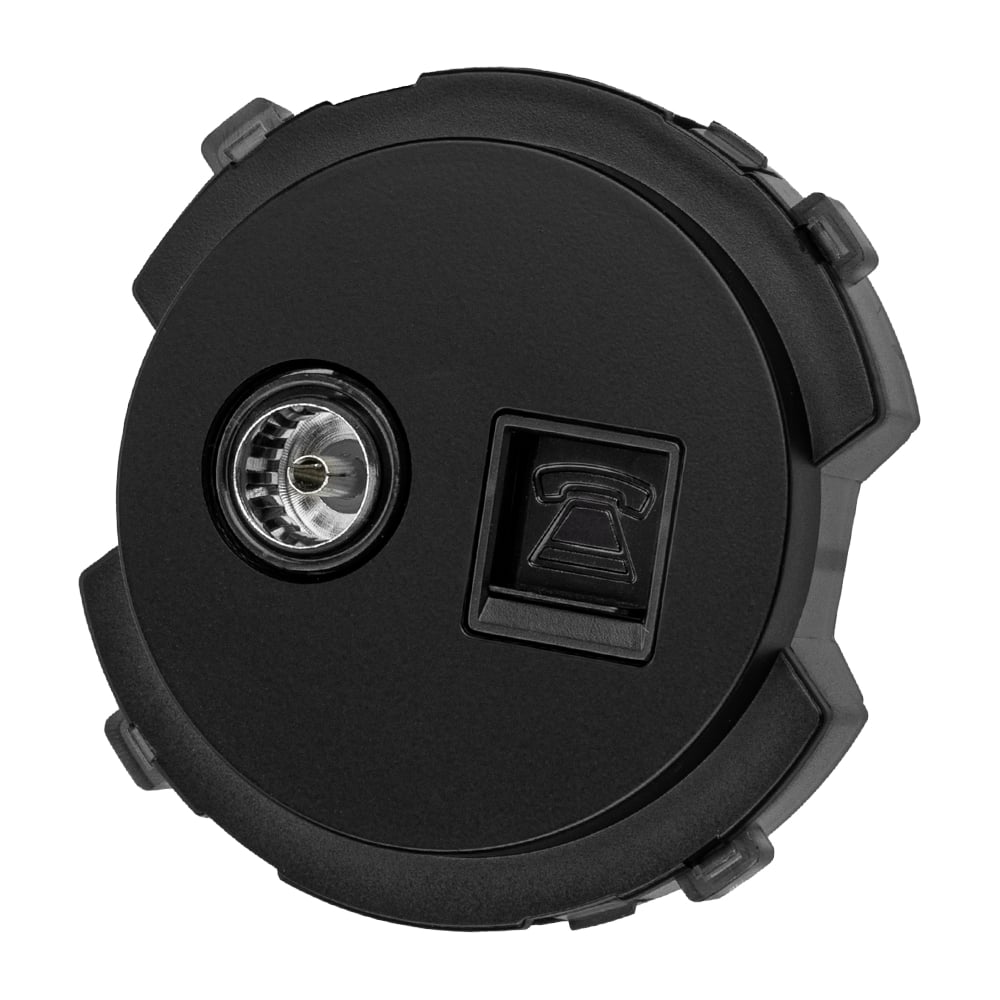 Изображение товара Розетка TDM ELECTRIC телефонная RJ11 + TV агат Байкал SQ1819-0218