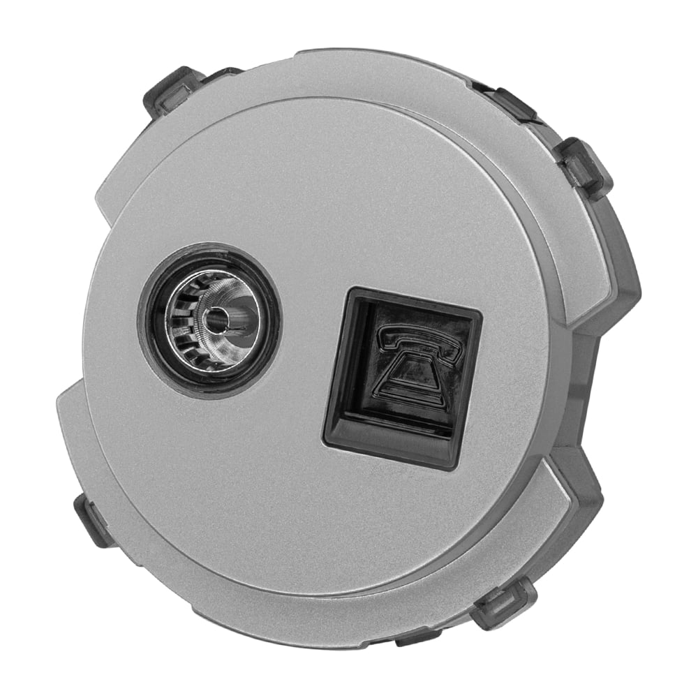 Изображение товара Розетка телефонная RJ11 + TV оконечная серия Байкал TDM ELECTRIC