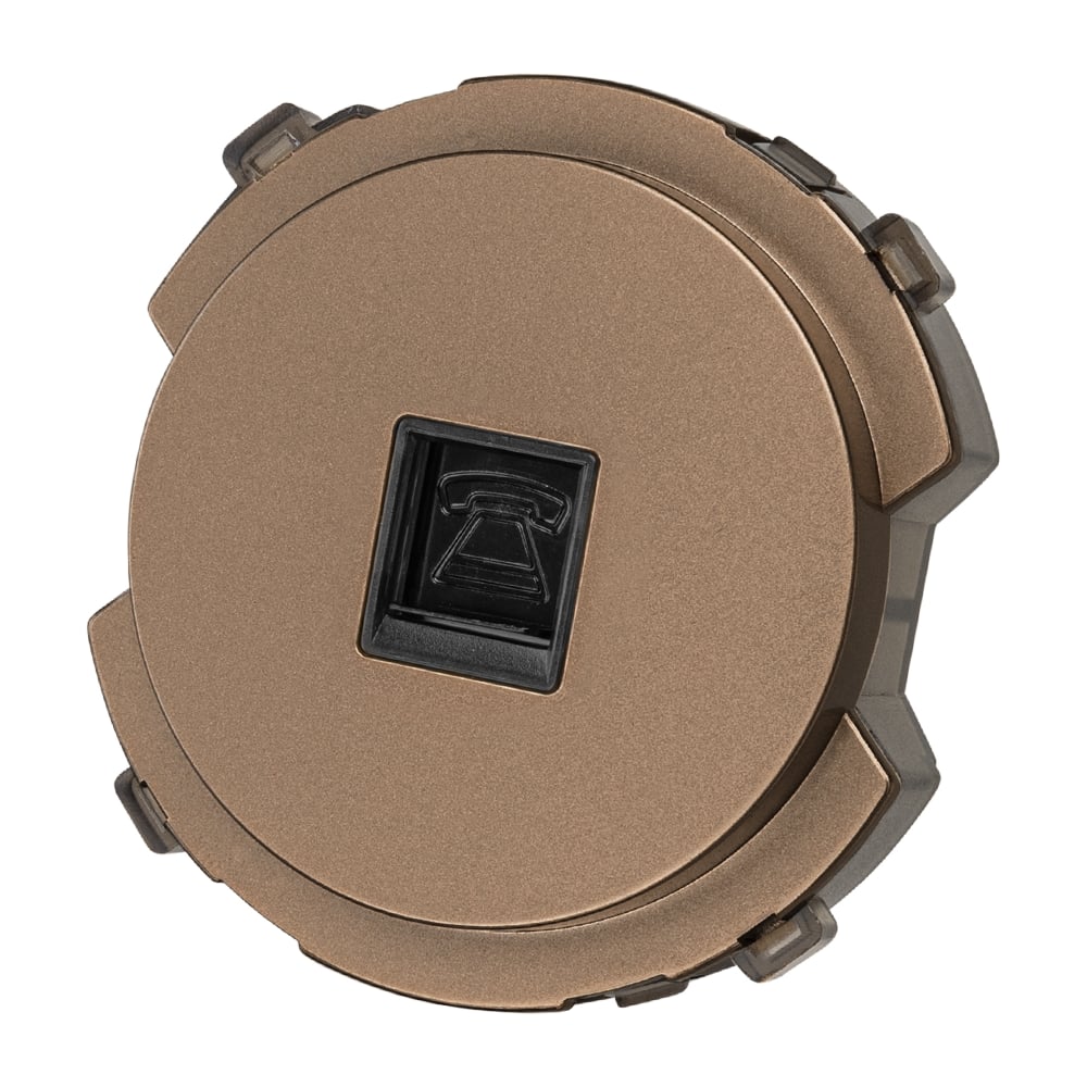Изображение товара  Телефонная розетка RJ11 бронза серия Байкал TDM ELECTRIC SQ1819-0413
