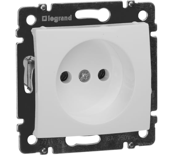 Изображение товара Розетка Legrand без заземления Legrand Valena без шторок 16А 250В винтовые зажимы белый 774416