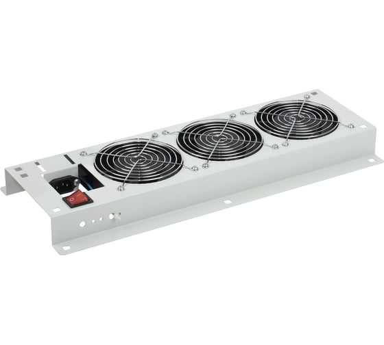 Изображение товара Вентиляторная панель ITK с выключателем и термостатом 2 модуля серая FM35-21M