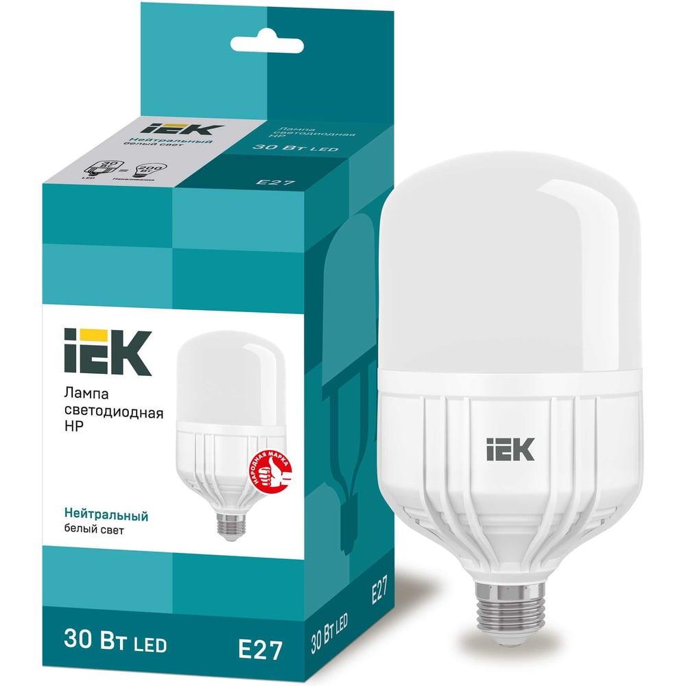 Лампа IEK LED HP 30 Вт 230 В 4000К E27 LLE-HP-30-230-40-E27