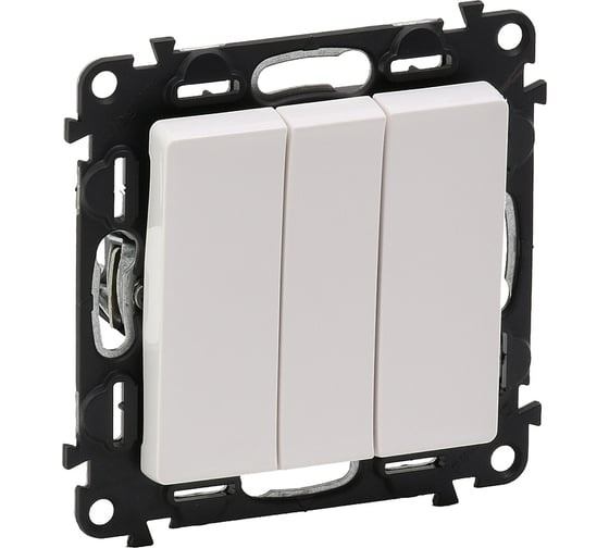 Изображение товара Выключатель Legrand Valena LIFE  трехклавишный 10АХ 250В с лицевой панелью.Винтовые зажимы.Белый 752403