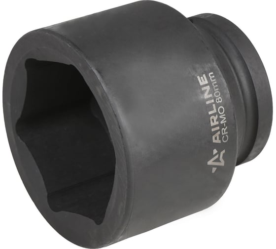 Изображение товара Головка ударная торцевая шестигранная 80 мм, L=100 мм, 1 1/2"DR AIRLINE ATAS710