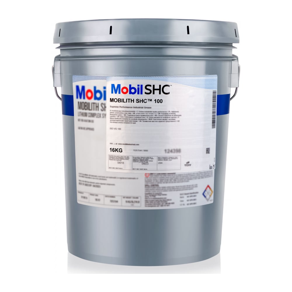 Изображение товара Масло смазка MOBIL ITH SHC 100 16 кг литиевая высокая температура