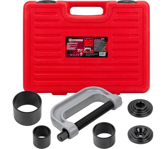 Изображение товара Набор инструментов для снятия и установки шаровых опор, подшипников и сайлентблоков Forcekraft 7пр FK-906T4(58100)