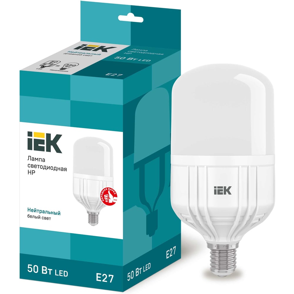 Лампа IEK LED HP 50 Вт 230 В 4000К E27 LLE-HP-50-230-40-E27
