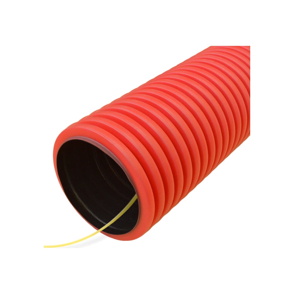 Двустенная гибкая гофрированная труба ПНД Промрукав труба гофрированная ростерм d32 мм 100 м полиэтилен красный