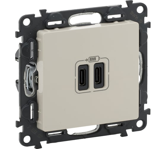 Изображение товара Зарядное устройство Legrand Valena Life с 2 USB-разъемами тип C-тип C 240 В/5 В 3000 мА слоновая кость 753207