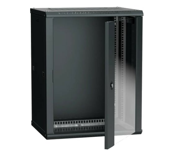 Изображение товара Шкаф ITK LINEA W 15U 600х450 мм дверь стекло RAL 9005 LWR5-15U64-GF