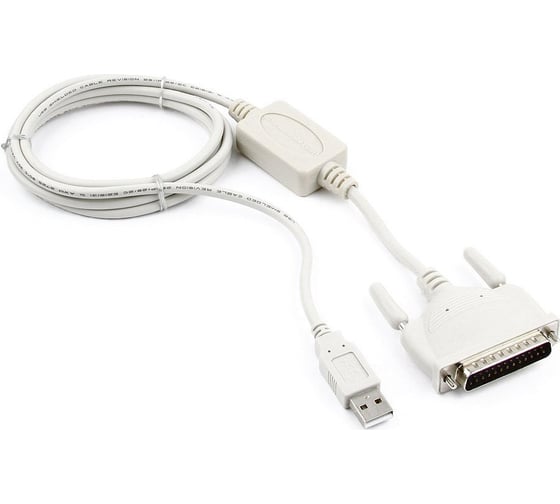 Изображение товара Конвертер Cablexpert COM - USB порт, AM/DB25M, Pro, 1.8м, белый, блистер, UAS112