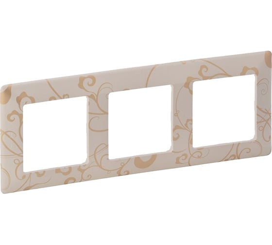 Изображение товара Рамка Legrand Valena LIFE  "Ампир бежевый".3-постовая универсальная 754113