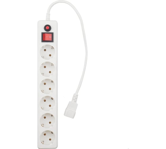 Изображение товара Сетевой фильтр Гарнизон для подключения к ИБП 6р, 10А, 0.5м, ур.защиты 4, белый, коробка, EHW-0