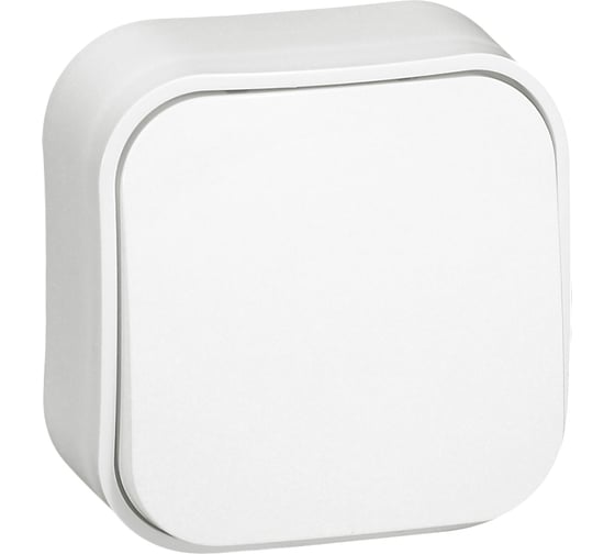 Изображение товара Переключатель Legrand одноклавишный Legrand Quteo IP20 10А 250В винтовые зажимы накладной монтаж белый 782204