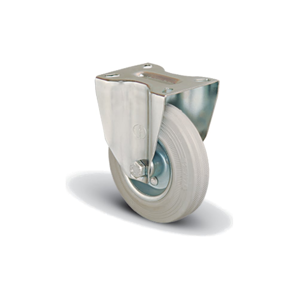 Изображение товара Промышленное колесо 100 мм серое MFK-TORG без поворота, груз 75 кг