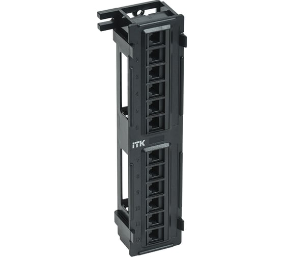 Изображение товара Настенная патч-панель ITK категории 5е UTP 12 портов IDC Dual PP12-C5EU-D05