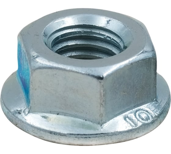 Изображение товара Гайки Море-Метизов DIN 6923, шестигранные с фланцем, класс прочности 10, цинк, М12, 10 шт. GAYKA6923M1210CM