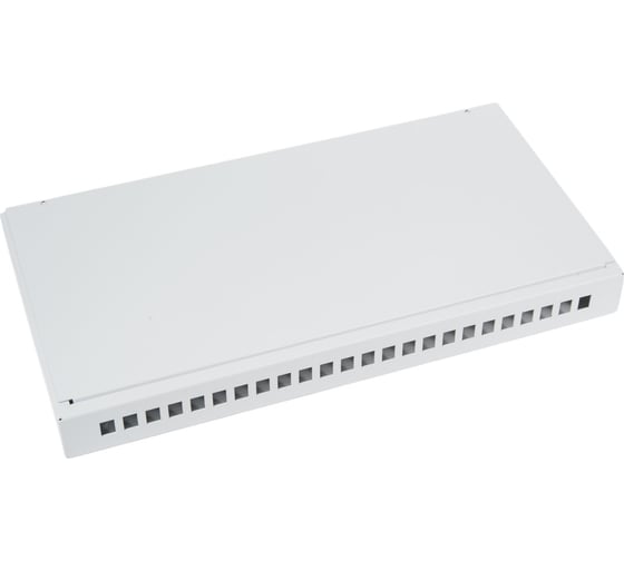 Изображение товара Оптический кросс Nikomax 19 1U укомплектованный на 24 порта LC/UPC SM 9/125 OS2 серый полный NMF-RP24LCUS2-WS-ES-1U-GY