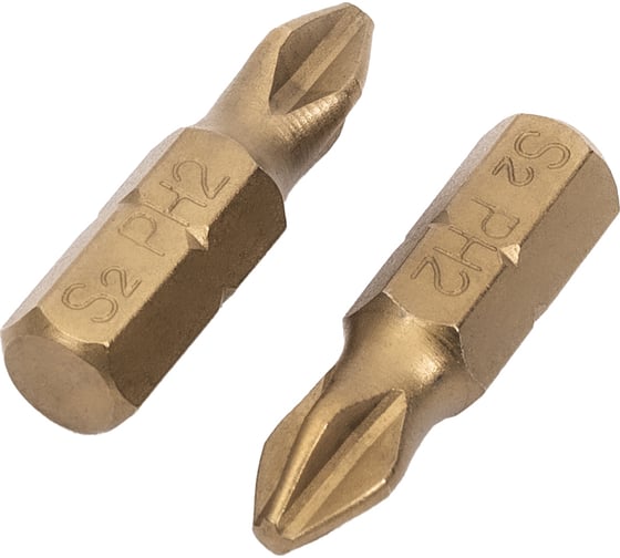 Изображение товара Отвертка-насадка крестообразная Phillips Pro РН2, 25 мм, 2 шт, S2 Интерскол 0411 017