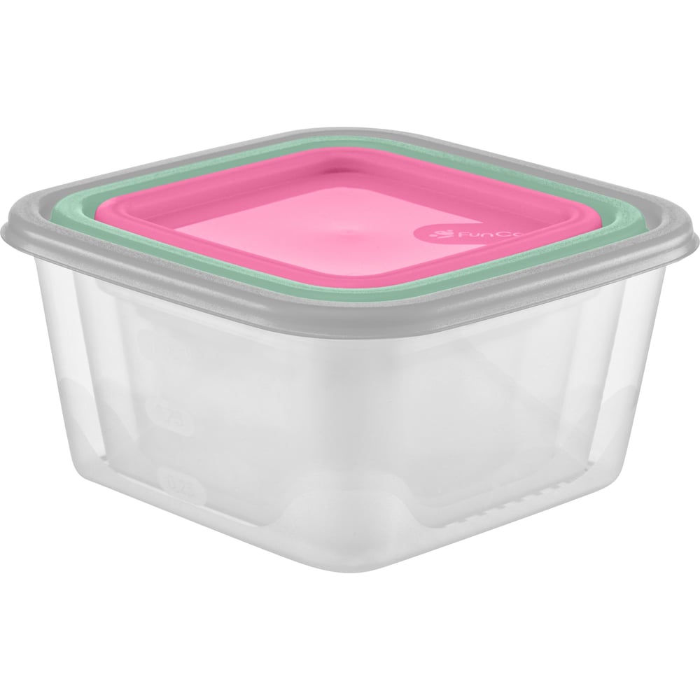 Изображение товара Набор емкостей Funcook для продуктов квадратных Фьюжн 3 шт (1,7 л; 1,1 л; 0,63 л) FC1120