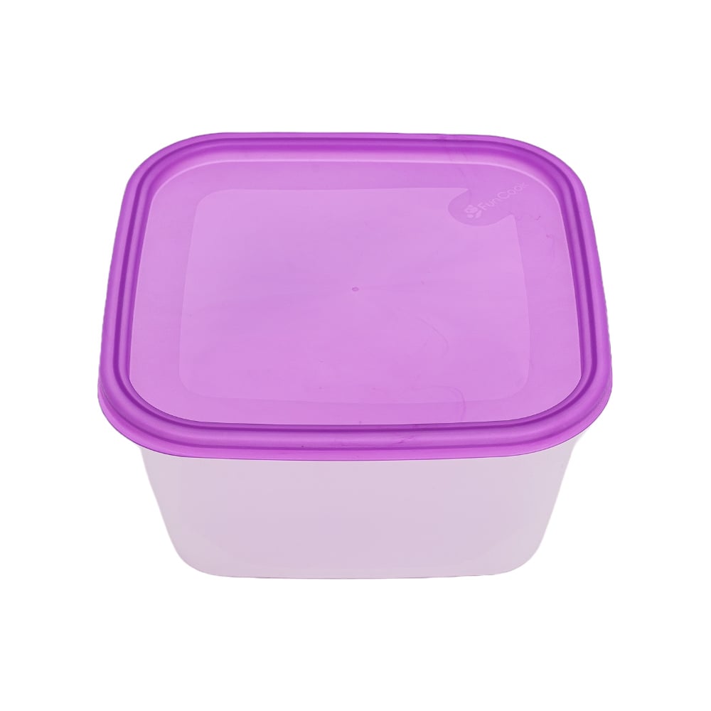 Изображение товара Емкость для продуктов FunCook квадратная 2,6л, пластиковая, прозрачная