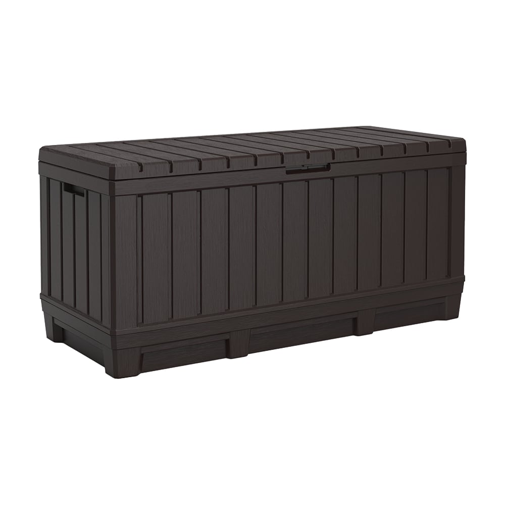 Изображение товара Крупный коричневый сундук KETER Kentwood 350 Л для хранения на даче и гараже