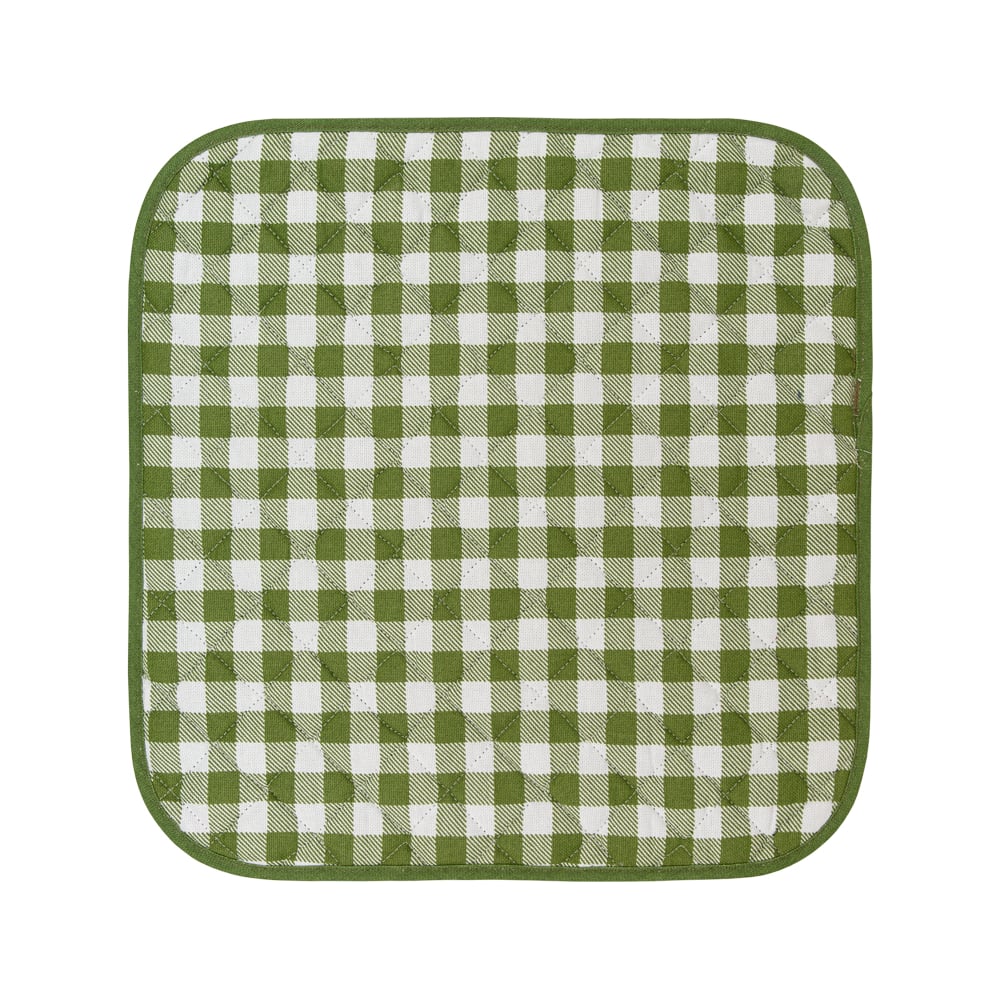 Изображение товара Подушка на стул Guten Morgen Клетка зеленая 40x40 см декоративная