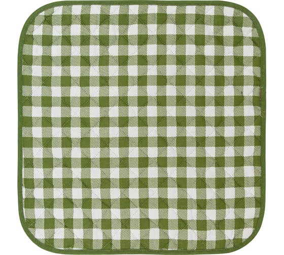 Изображение товара Подушка на стул Guten Morgen Клетка зеленая 40x40 см СЛр-клзел-40-40