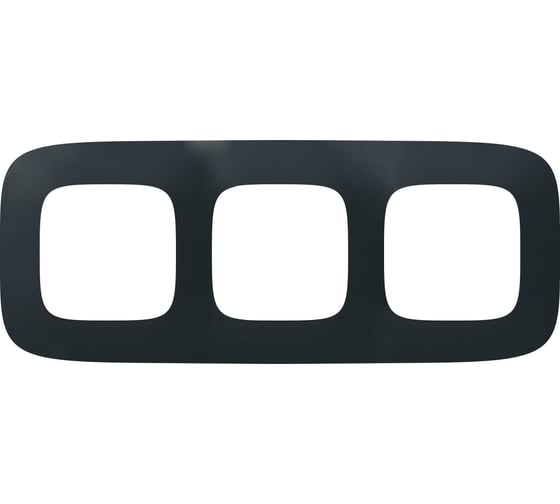 Изображение товара Универсальная рамка Legrand Valena Allure 3 поста матовый черный Leg 754403