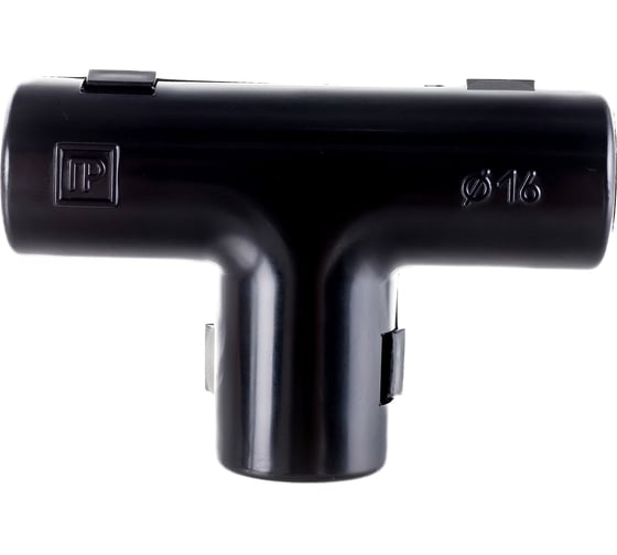 Изображение товара Разборный тройник Промрукав черный д16 5шт PR13.0177