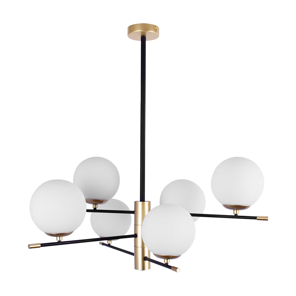 Изображение товара Люстра на штанге ARTE LAMP ARKAB A2225LM-6BK стиль модерн