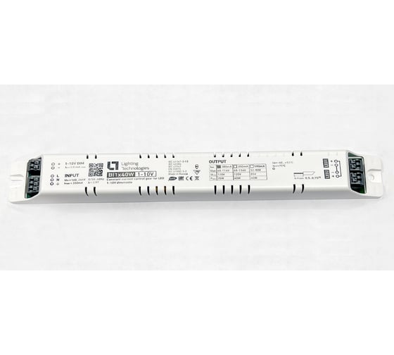 Изображение товара Cветодиодный драйвер Световые технологии BI1x40W 1-10V LED 40Вт-300мА 1/10v 2002002920